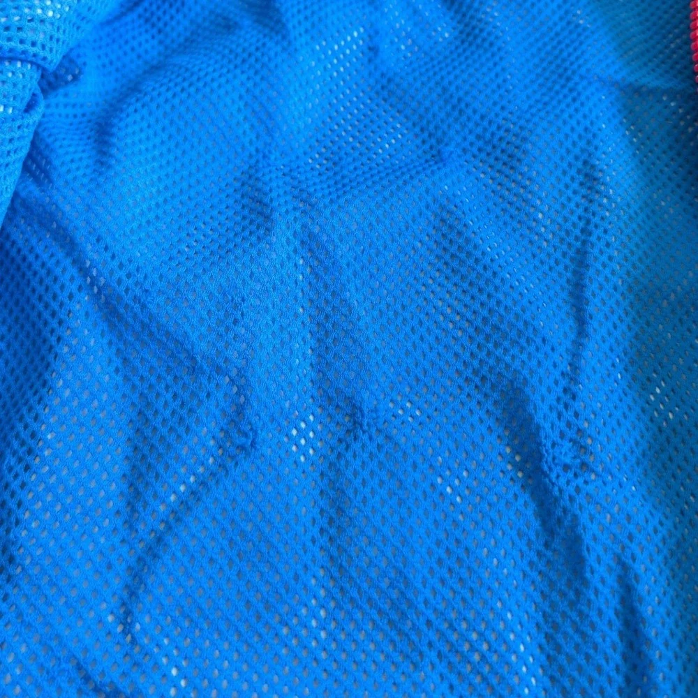 Columbia‎ Boys XS Blue Geometric Print Hooded Mesh Lined Windbreaker Jacket